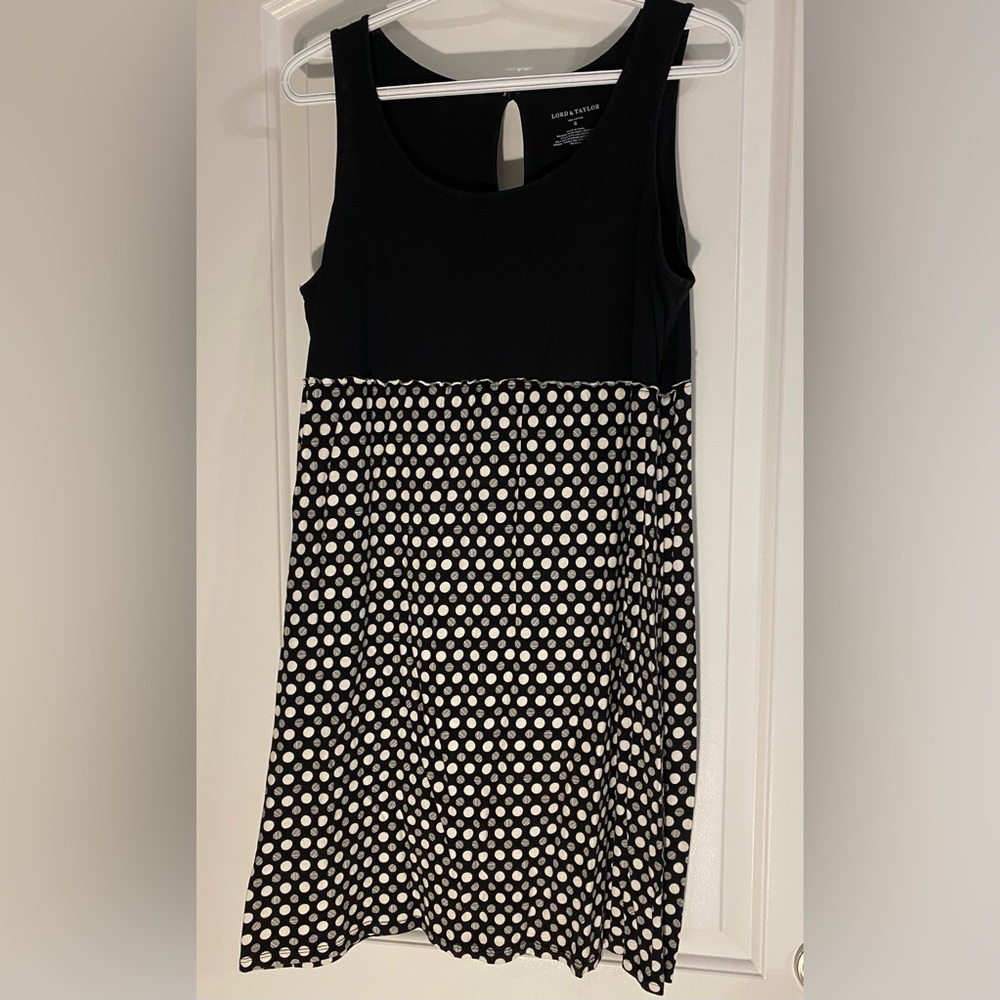 Lord & Taylor Black Cotton Dress